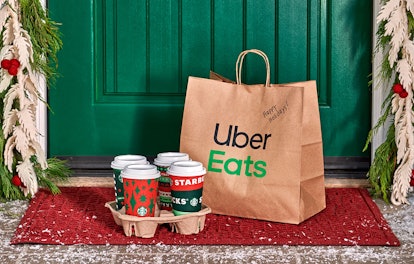 Starbucks is offering a $10 promo code to customers who order delivery on Uber Eats.
