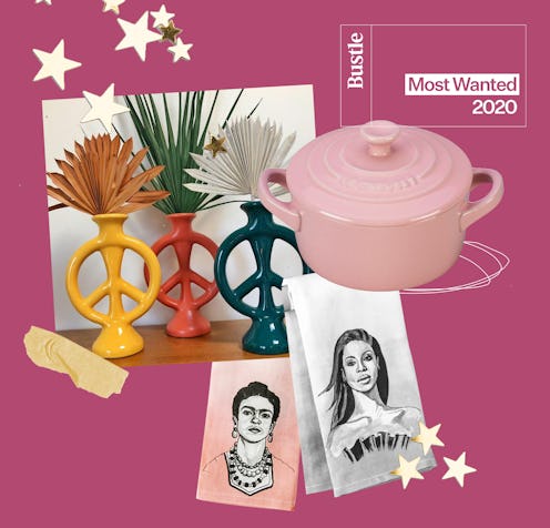 Home gift ideas for people who hate going out, kitchen towel, peace vase, Le Creuset