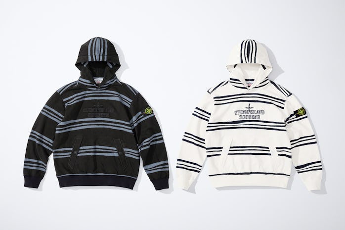 Stone Island Supreme Warp Stripe Hoodie