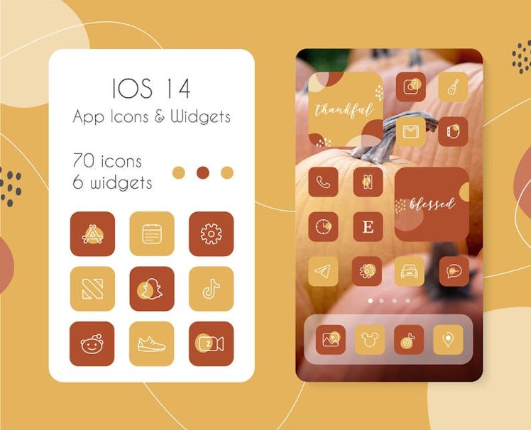 Warm Autumn iOS Home Screen Theme Pack