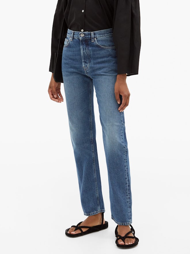 Ease Mid-Rise Straight-Leg Jeans