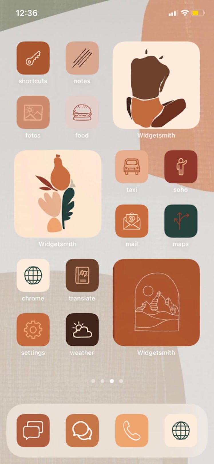 Boho Autumn Thanksgiving iOS 14 Home Screen Theme Pack