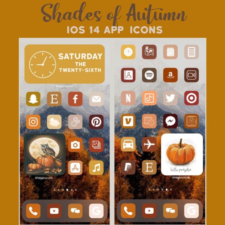 Thanksgiving Nature Aesthetic iOS Home Screen Theme Pack