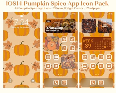 Pumpkin Spice iOS Home Screen Theme Pack