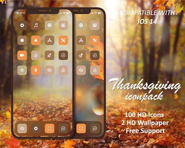 Minimalist Thanksgiving iOS Home Screen Theme Pack