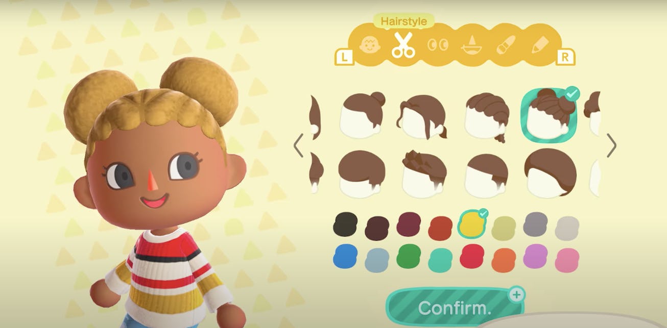 Animal Crossing New Horizons character modeling textured hair