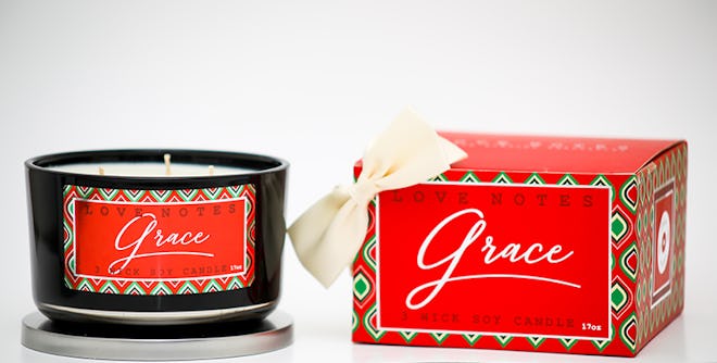 Grace – 3-Wick Onyx Glass Candle (with holiday playlist)