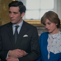 Prince Charles and Princess Diana in 'The Crown' Season 4 via the Netflix press site
