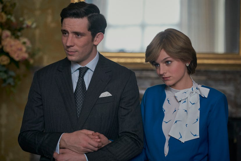 Prince Charles and Princess Diana in 'The Crown' Season 4 via the Netflix press site
