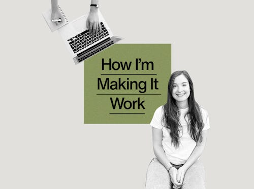 Amy Williams, founder of Bloom Communications next to a text reading: 'How I'm making it work.'