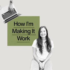 Amy Williams, founder of Bloom Communications next to a text reading: 'How I'm making it work.'