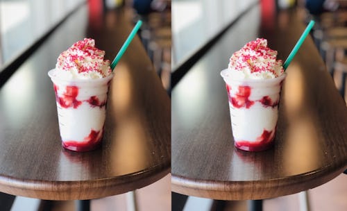 Starbucks has a Santa Claus Frappuccino on its secret menu and it tastes like strawberry shortcake.
