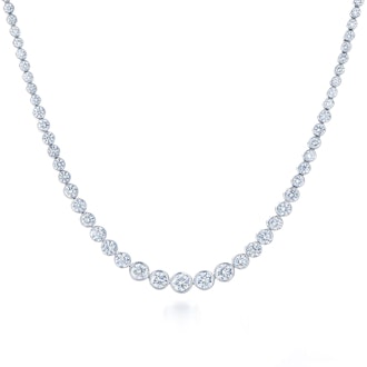 Necklace with Bezel Set Graduated Diamonds
