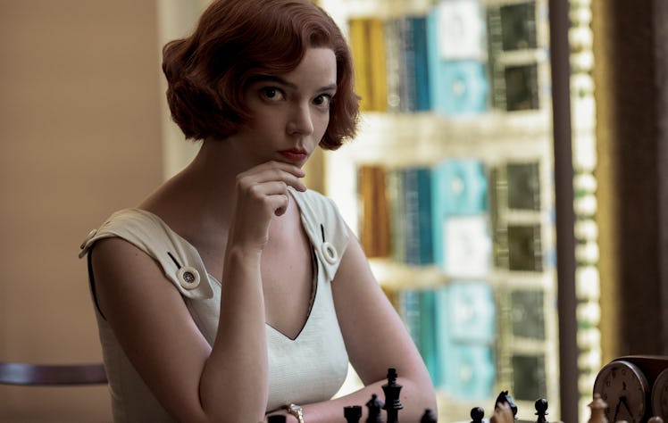 Beth Harmon (Anya Taylor-Joy) plays a game of chess in 'The Queen's Gambit.'