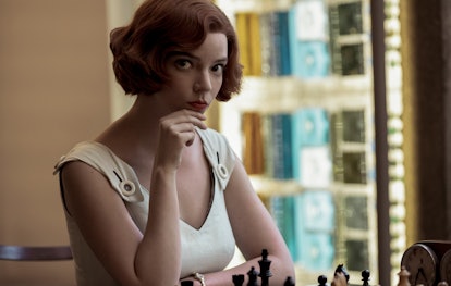 Beth Harmon (Anya Taylor-Joy) plays a game of chess in 'The Queen's Gambit.'