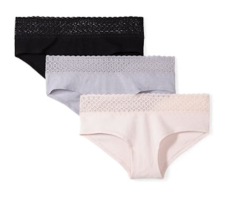 Amazon Brand - Mae Lace Waistband Underwear (3-Pack)