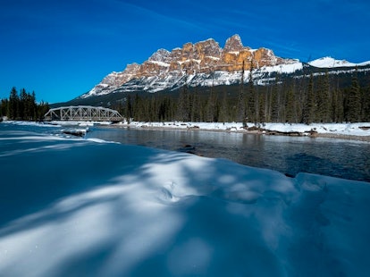 A view of The Bow River during the day