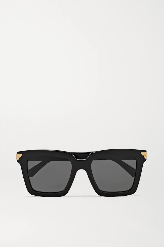 Oversized Square-Frame Acetate Sunglasses