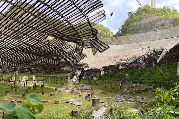 Radio telescope at Arecibo Observatory Puerto Rico