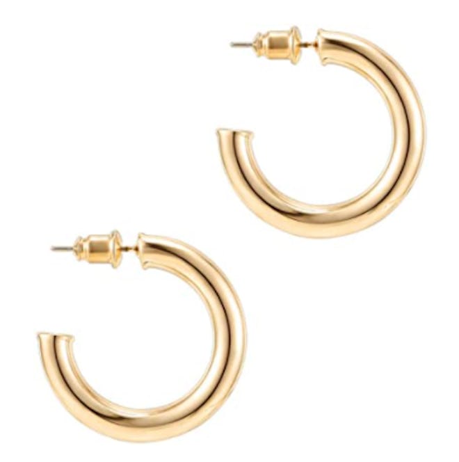 PAVOI 14K Gold Colored Hoop Earrings