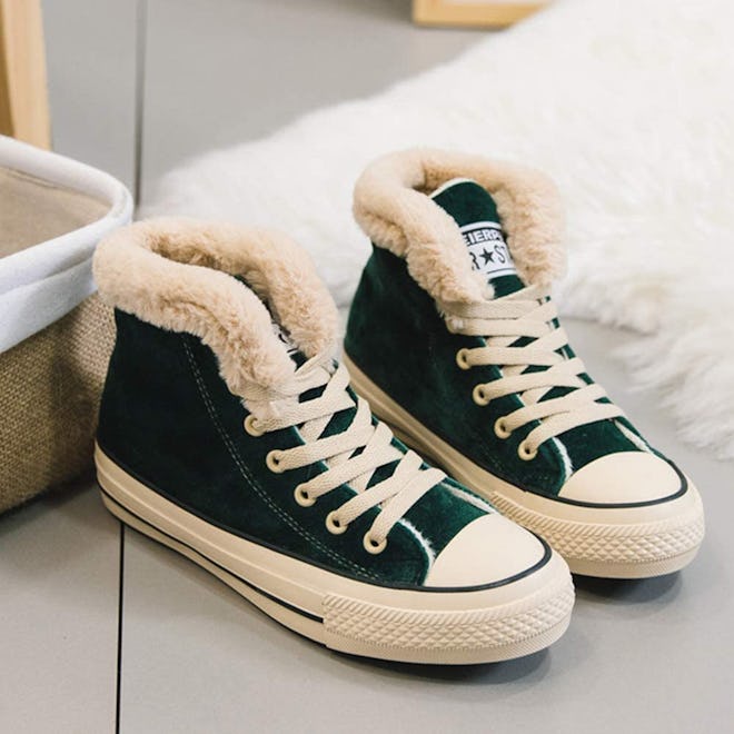 JUSTFASHIONNOW Shearling High-Top Sneaker