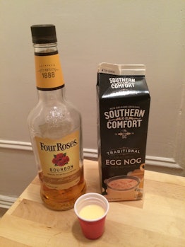 Eggnog and Four Roses Bourbon tased like a hangover waiting to happen.