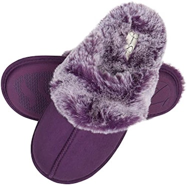 Jessica Simpson Memory Foam Faux Fur House Slippers