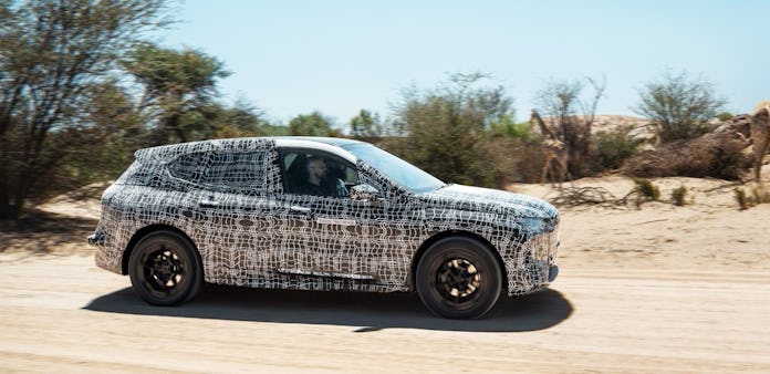 BMW iNEXT driving on a test track. 