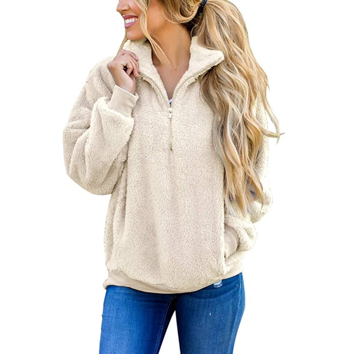 MEROKEETY Sherpa Pullover