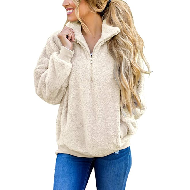MEROKEETY Sherpa Pullover