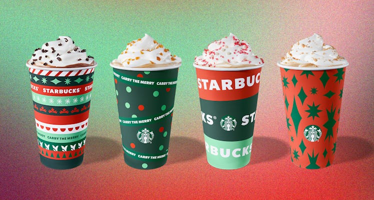 Starbucks will be rolling out four holiday cup designs this year.