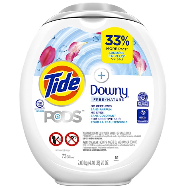 Tide Pods +Downy Free Laundry Detergent Pacs, 73-Count