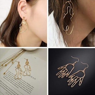 MOOKOO Abstract Design Earrings (4-Pack)