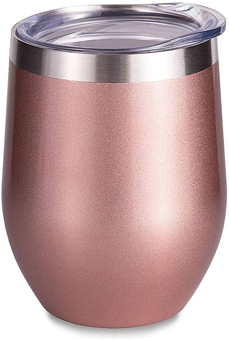 SUNWILL Insulated Wine Tumbler with Lid