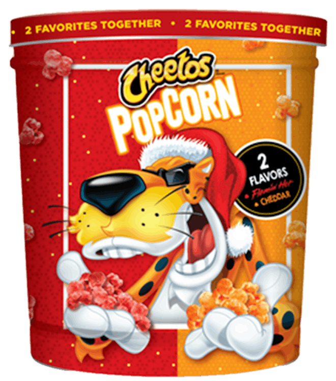 Cheetos Popcorn Tin, Flamin’ Hot and Cheddar, 14 oz