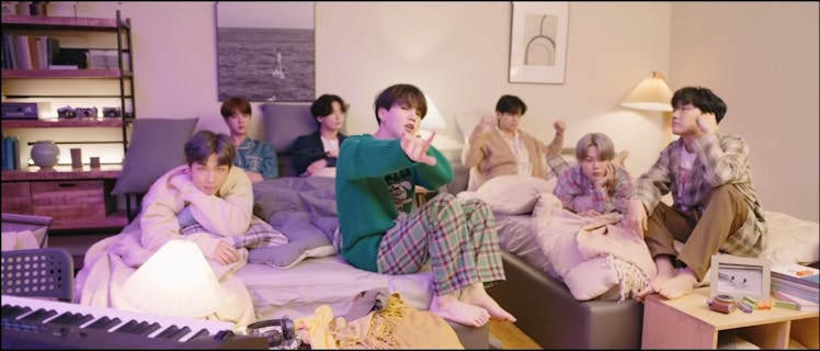 A screenshot from BTS' "Life Goes On" music video.