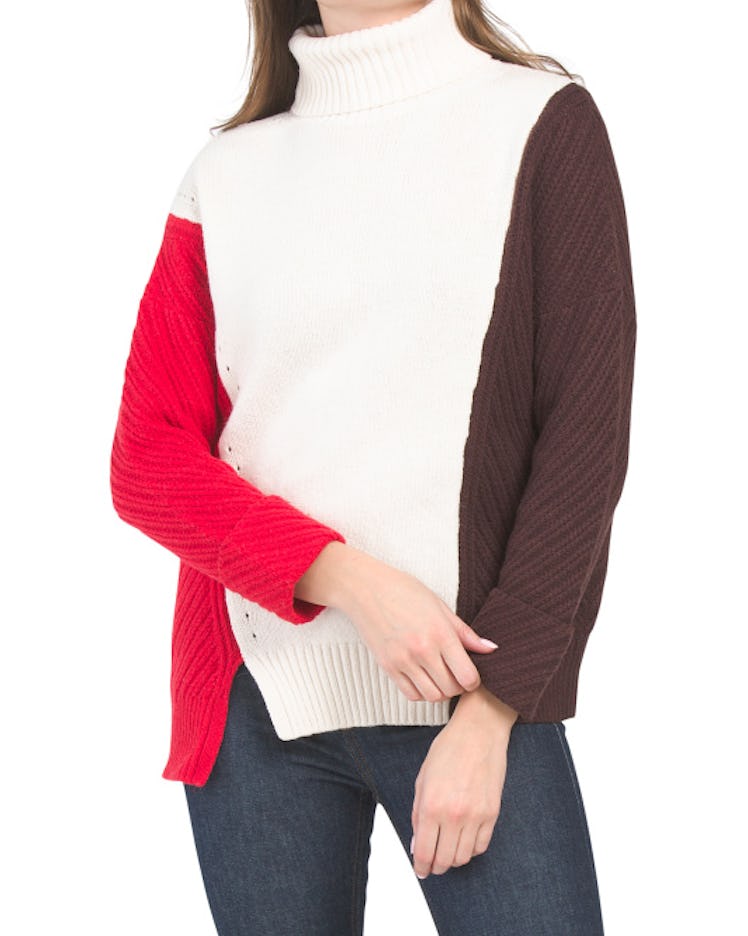 French Connection Color Block Sweater