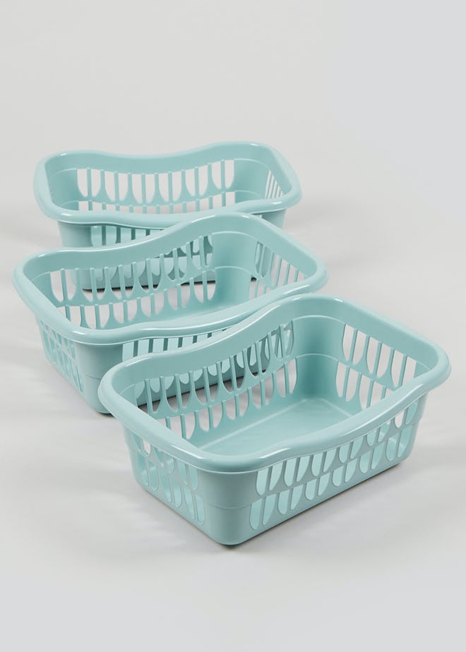 3 Pack Plastic Storage Baskets