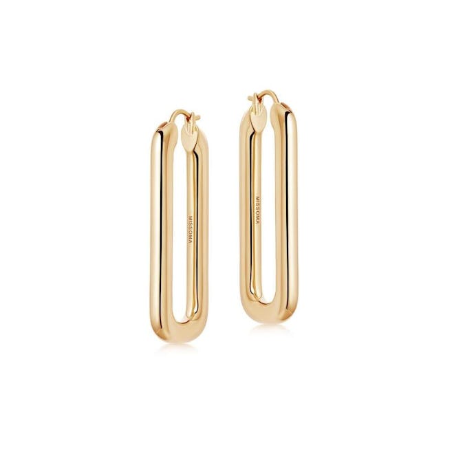 GOLD OVATE HOOPS