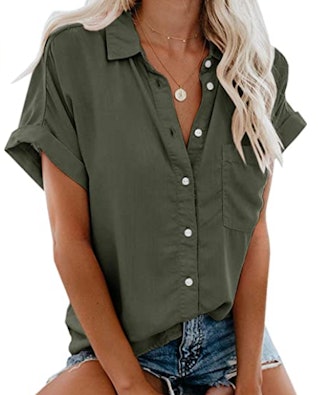 Beautife Button Down Shirt with Pockets