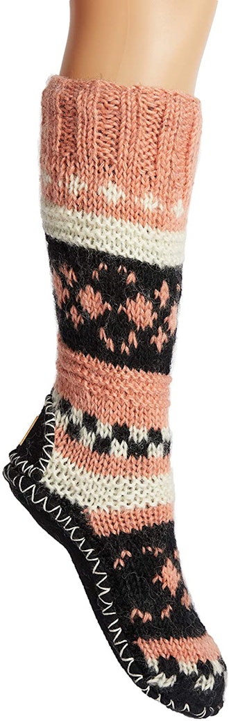 Tibetan Socks Hand Knit Wool Long Slipper Socks