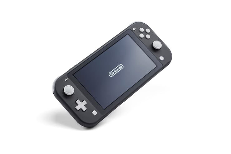 A black Nintendo Switch Lite console.