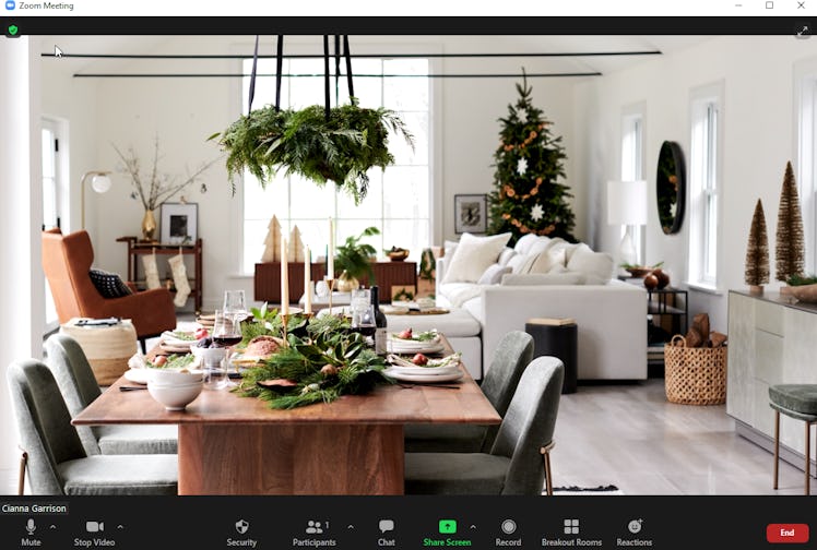 These holiday backgrounds for Zoom include West Elm and Havenly designs.