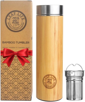 LeafLife Bamboo Tumbler and Tea Infuser