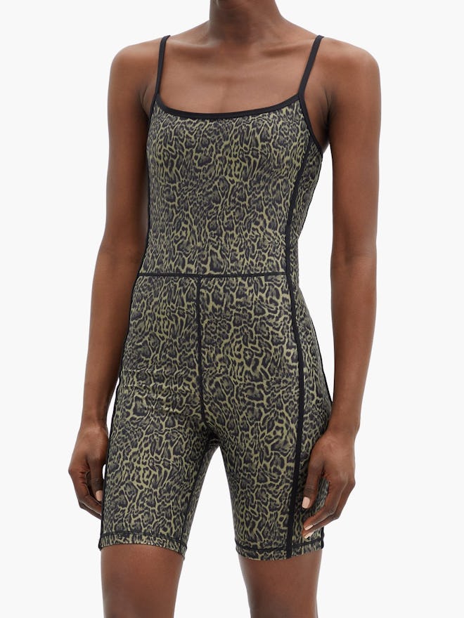 Leopard-Print Jersey Bodysuit