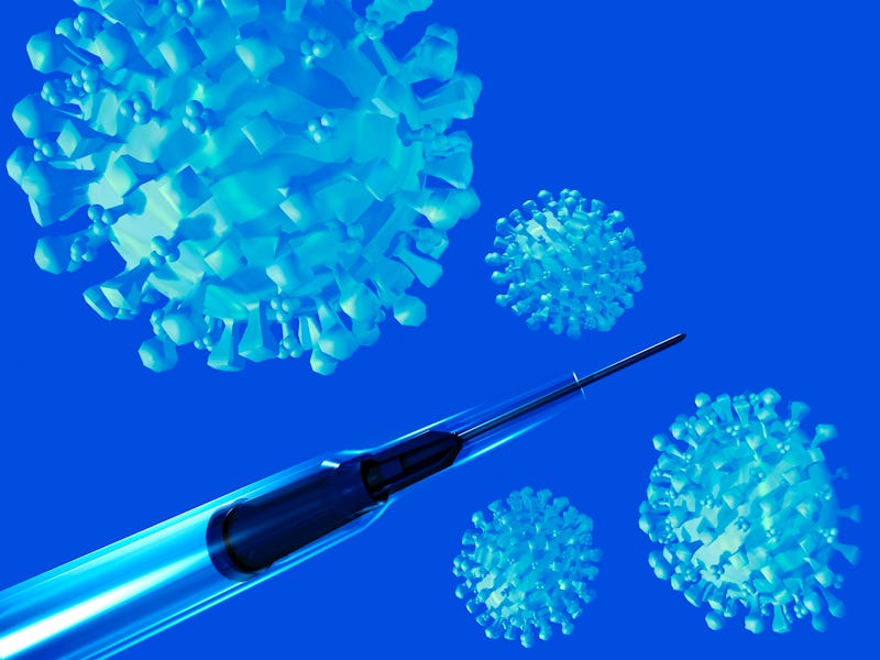 Flu vaccine illustration concept.