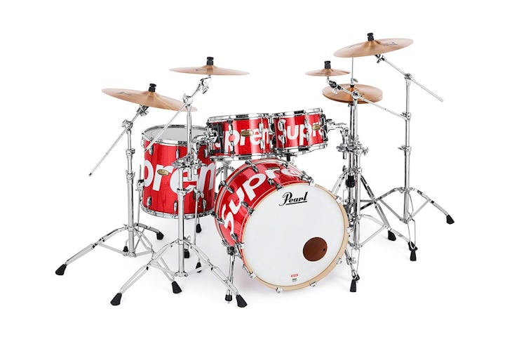 Supreme x Pearl drum set.