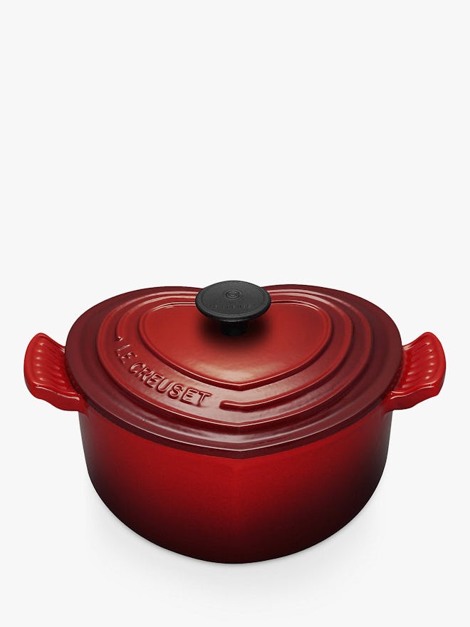 Le Creuset Cast Iron Heart Casserole, Cerise