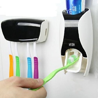 WAYCOM Toothbrush Holder & Toothpaste Dispenser Set