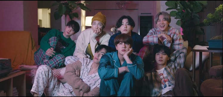 A screenshot from BTS' "Life Goes On" music video.